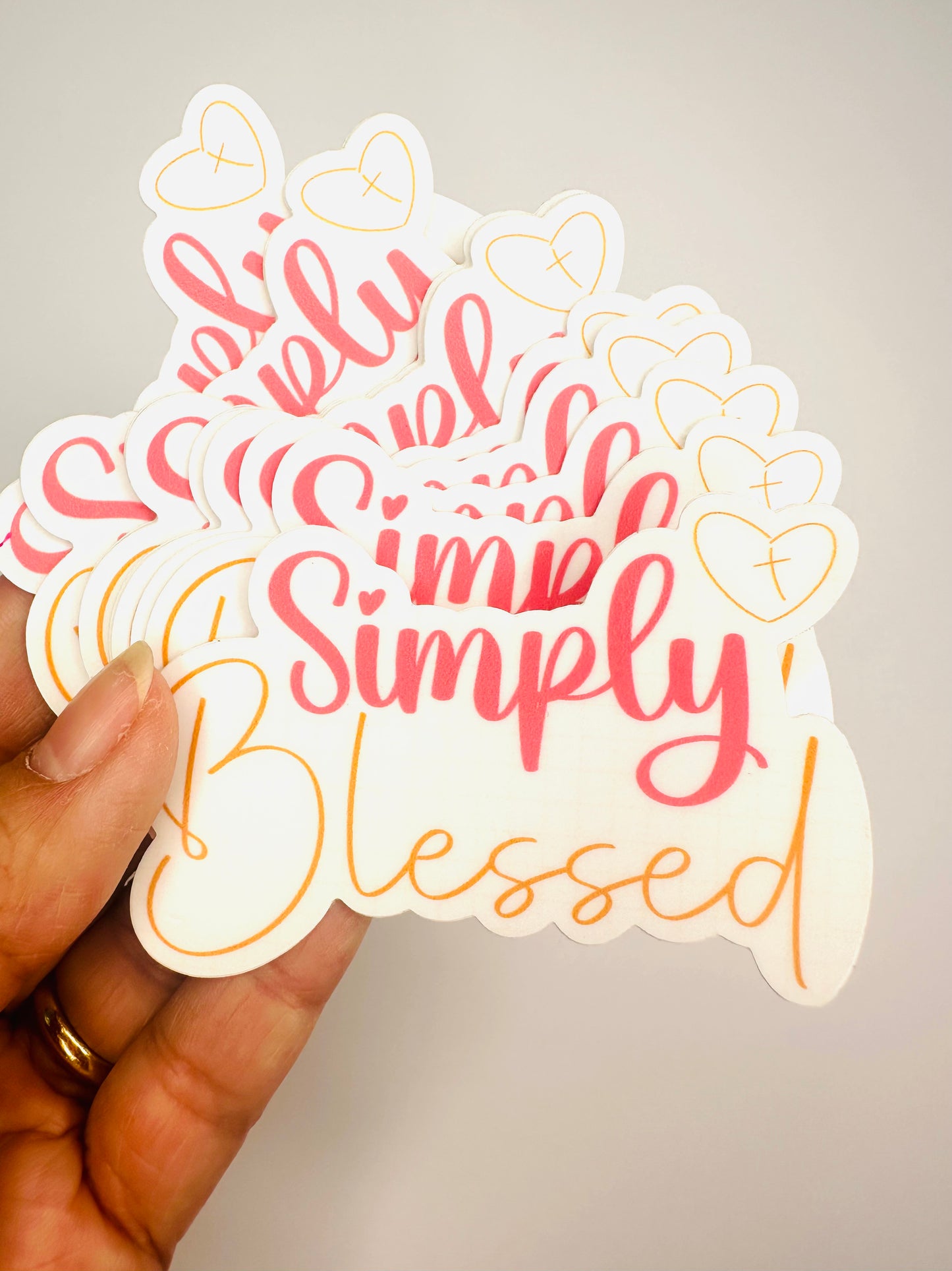 Sticker: “Simply Blessed”