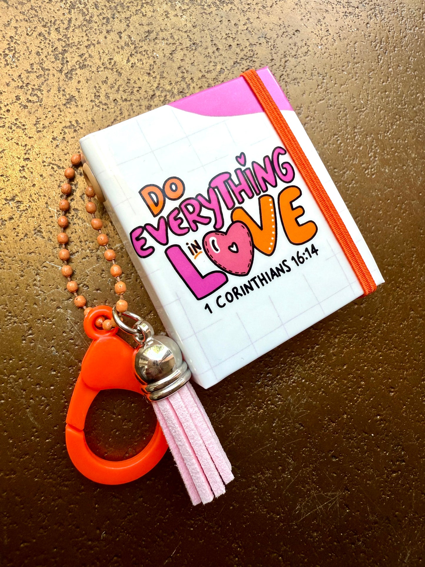 Stick Notes Keychain Do everything in LOVE Inspirational Bible Verse note Catholic Stick Note Christian