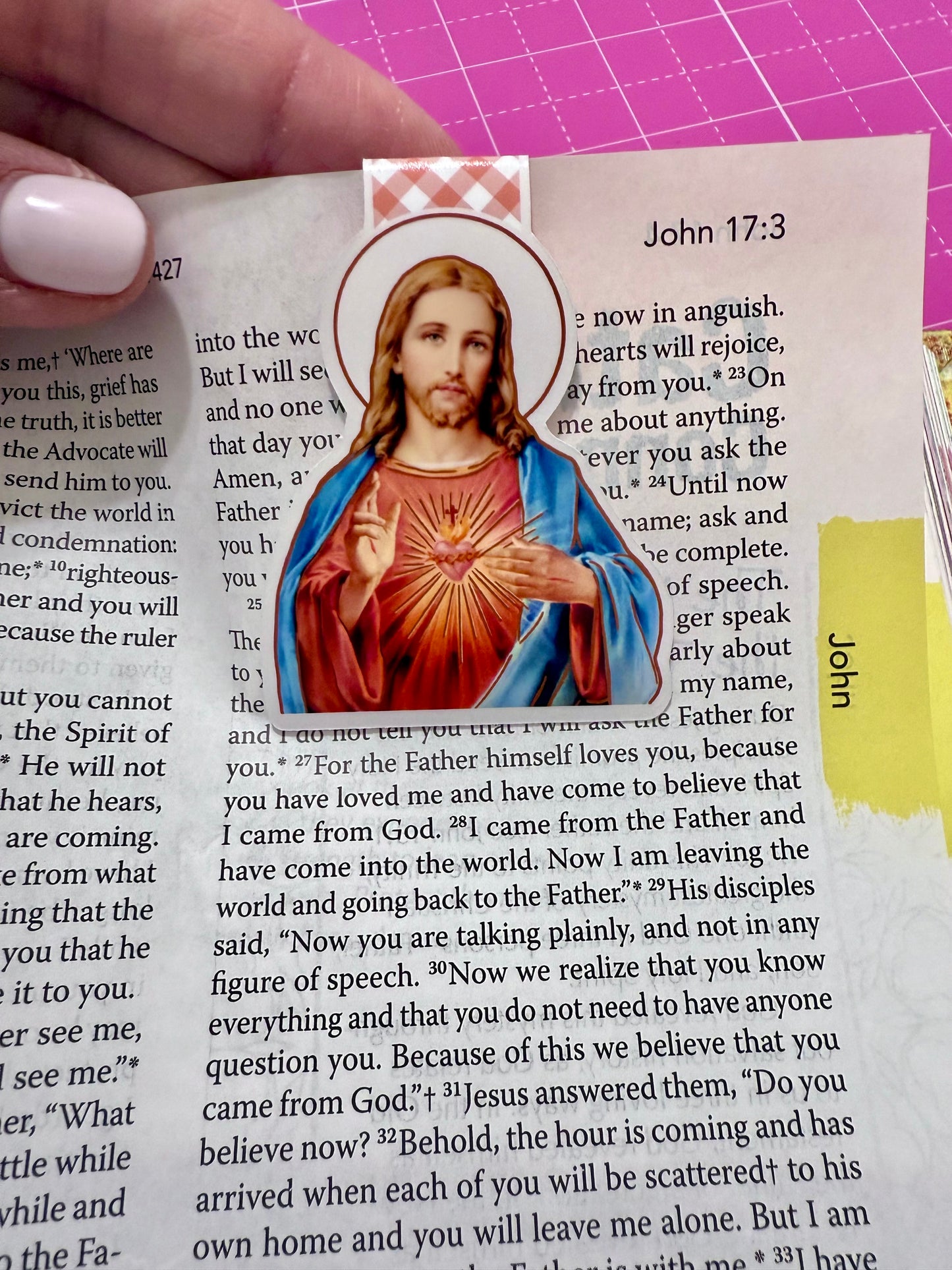 Sacred Heart of Jesus Magnetic Bookmark catholic bookmark inspirational