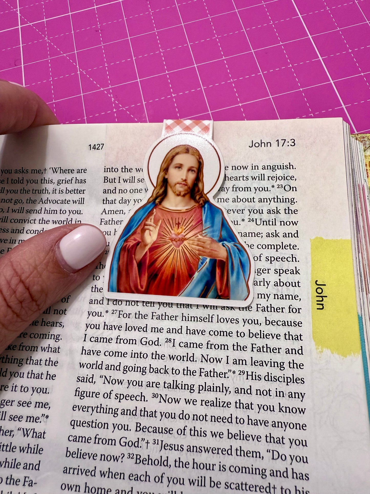 Sacred Heart of Jesus Magnetic Bookmark catholic bookmark inspirational