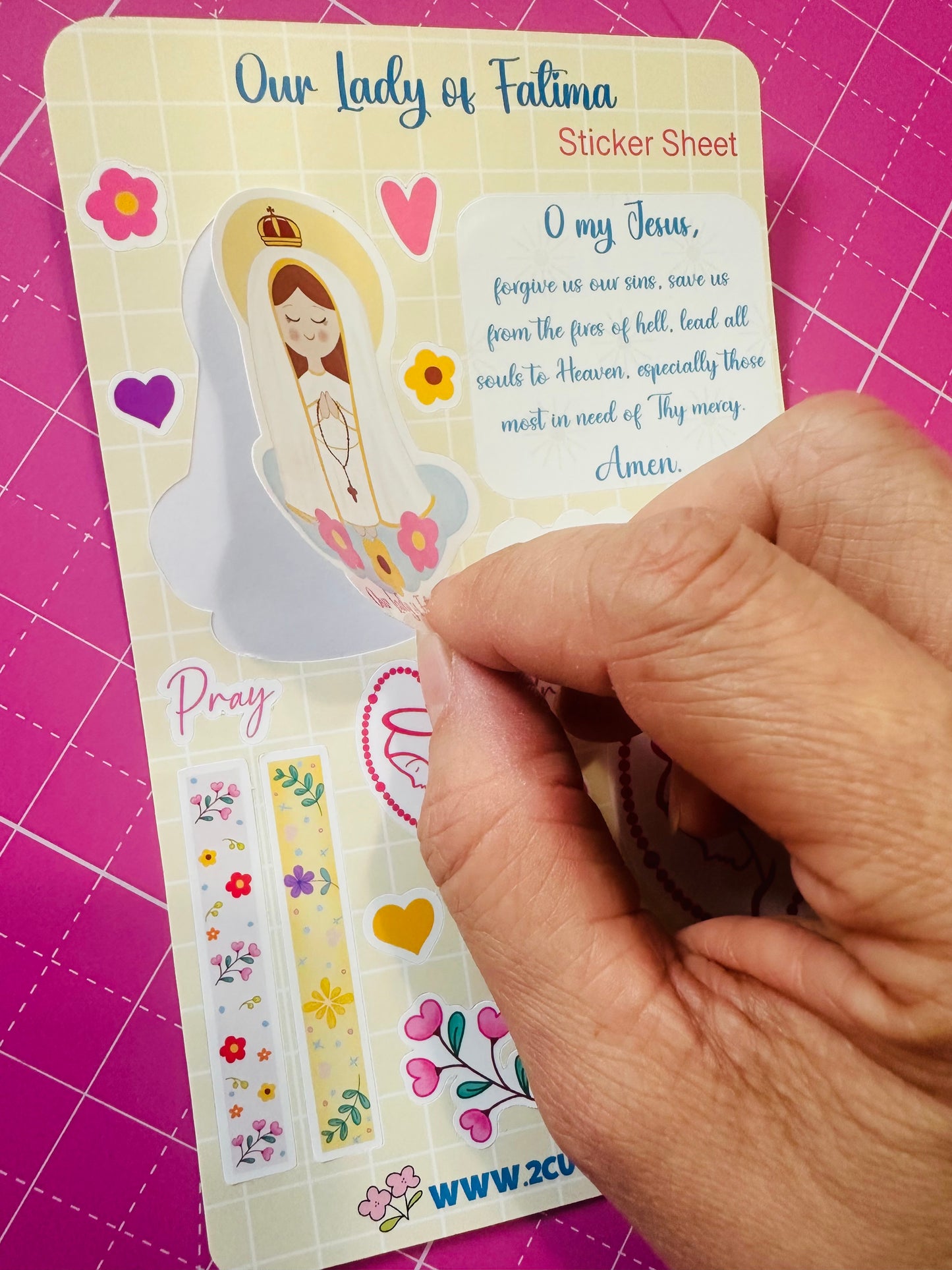 Our Lady of Fatima vinyl Sticker sheet