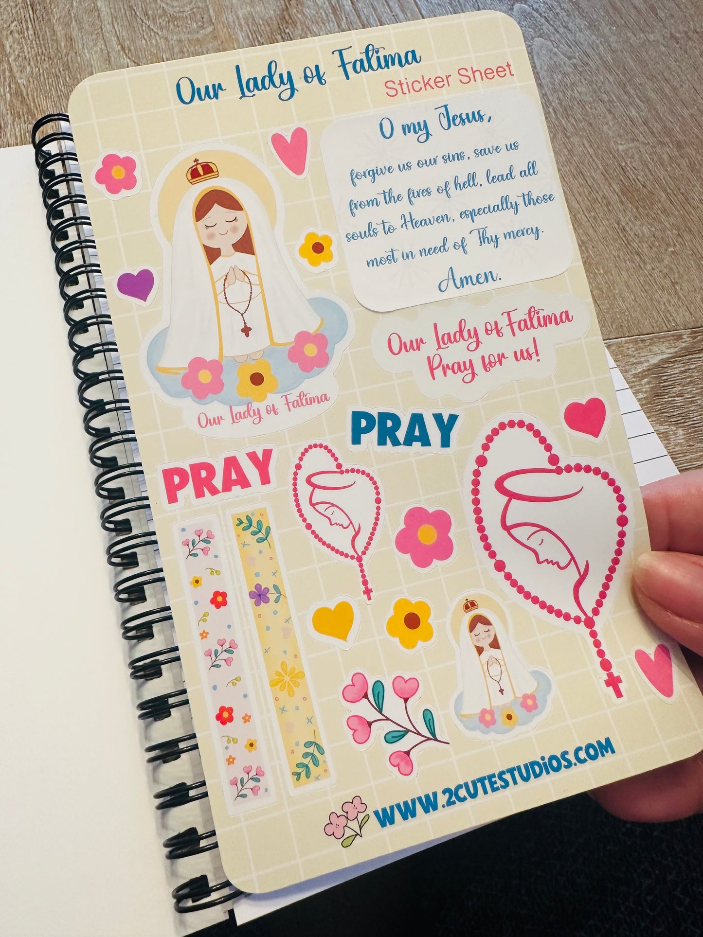 Our Lady of Fatima vinyl Sticker sheet