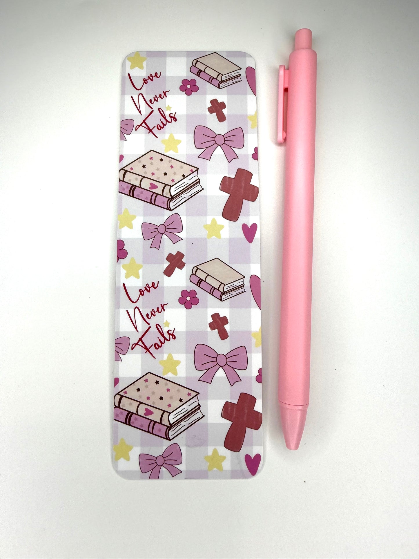 Bookmark Pink Valentine Day Inspirational