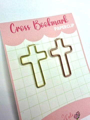 Cross Paperclip Small Gold
