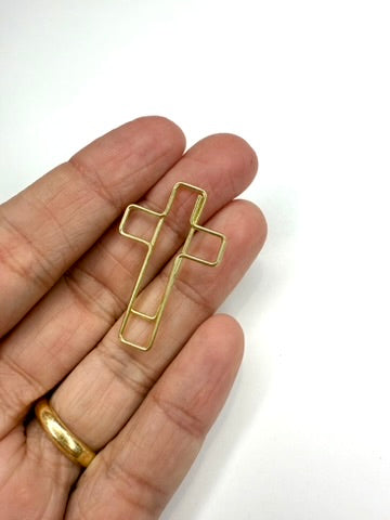 Cross Paperclip Small Gold