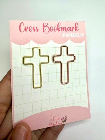 Cross Paperclip Small Gold