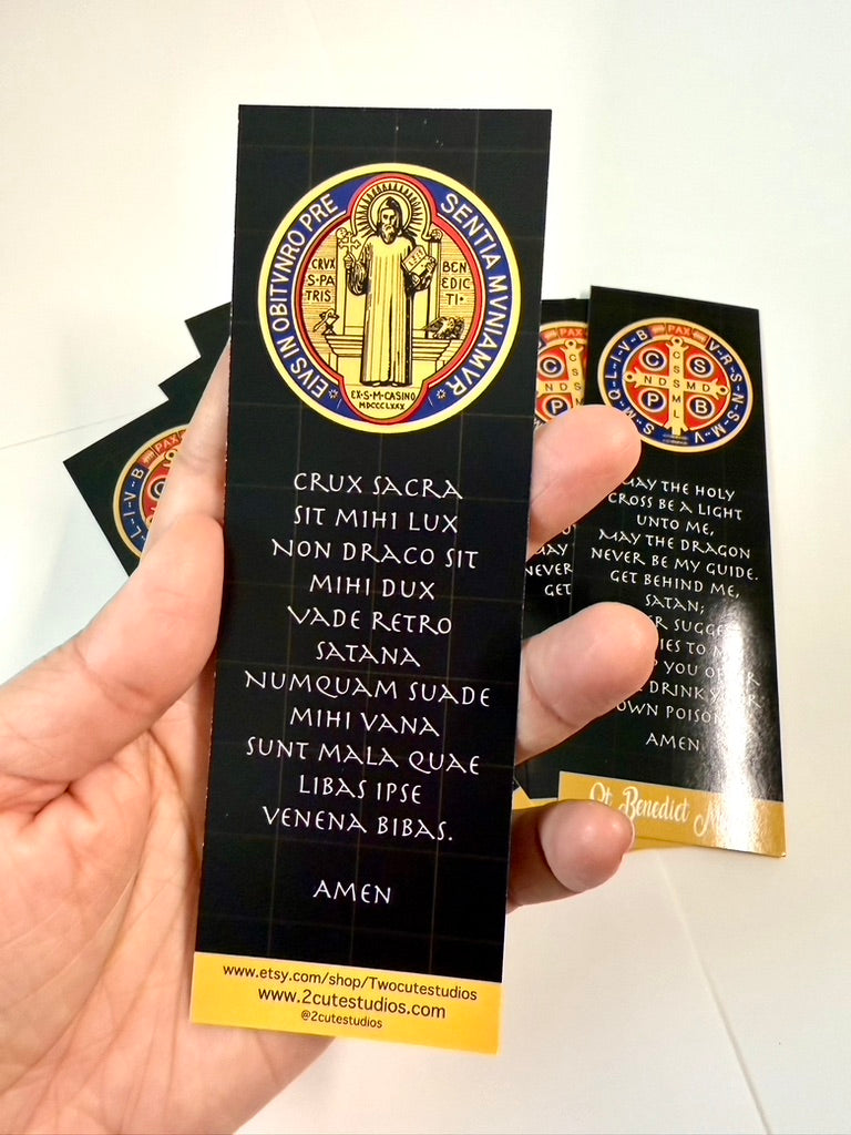 Bookmark Saint Benedict Medal Prayer