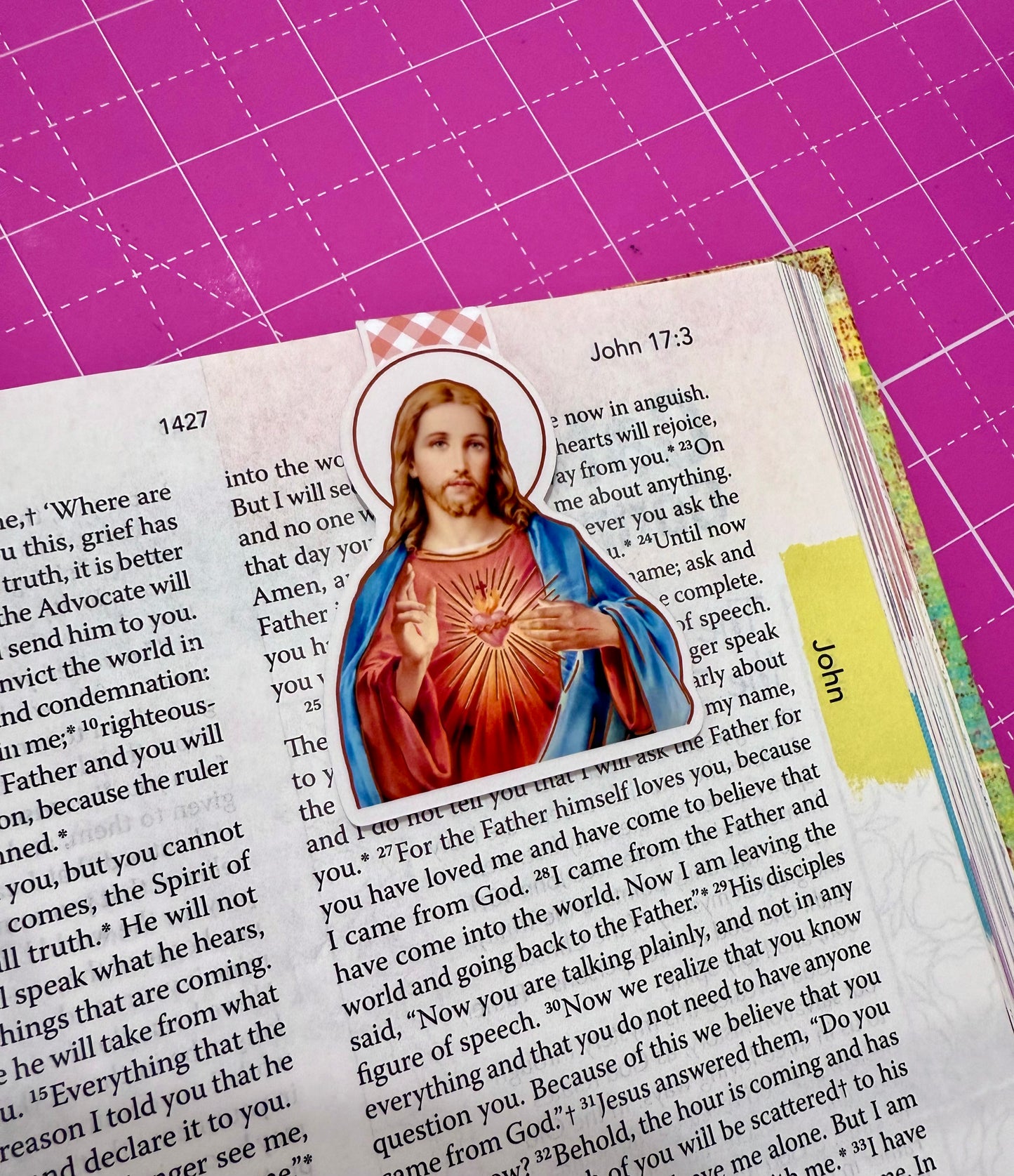 Sacred Heart of Jesus Magnetic Bookmark catholic bookmark inspirational