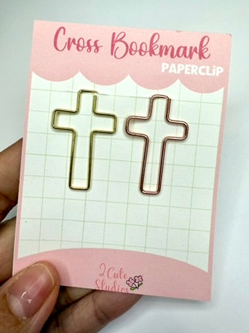 Cross Paperclip Small Gold