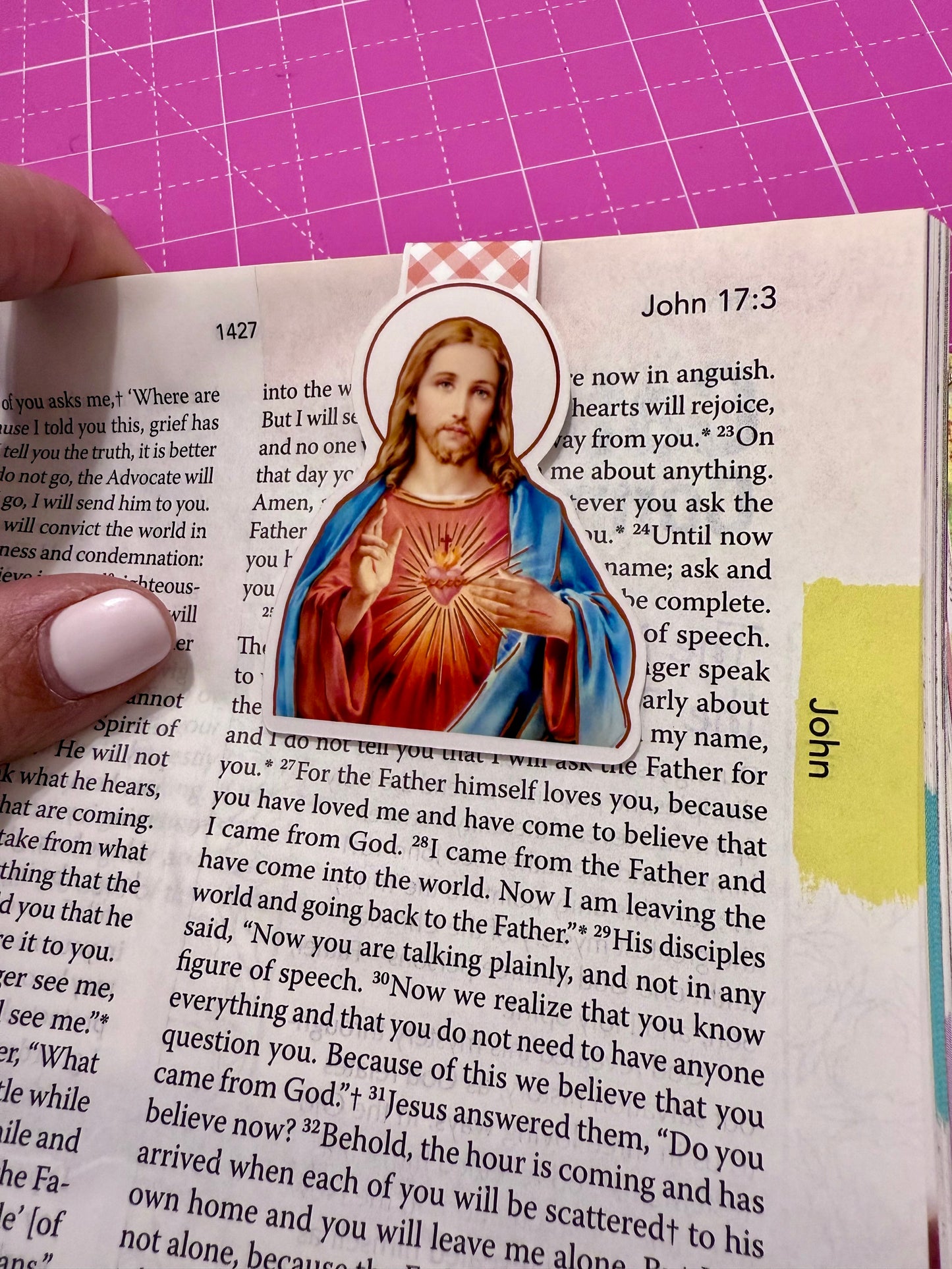 Sacred Heart of Jesus Magnetic Bookmark catholic bookmark inspirational