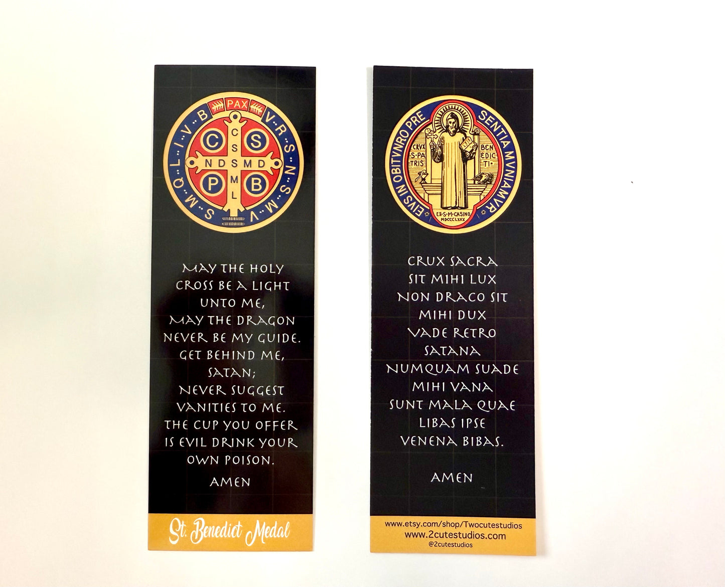 Bookmark Saint Benedict Medal Prayer