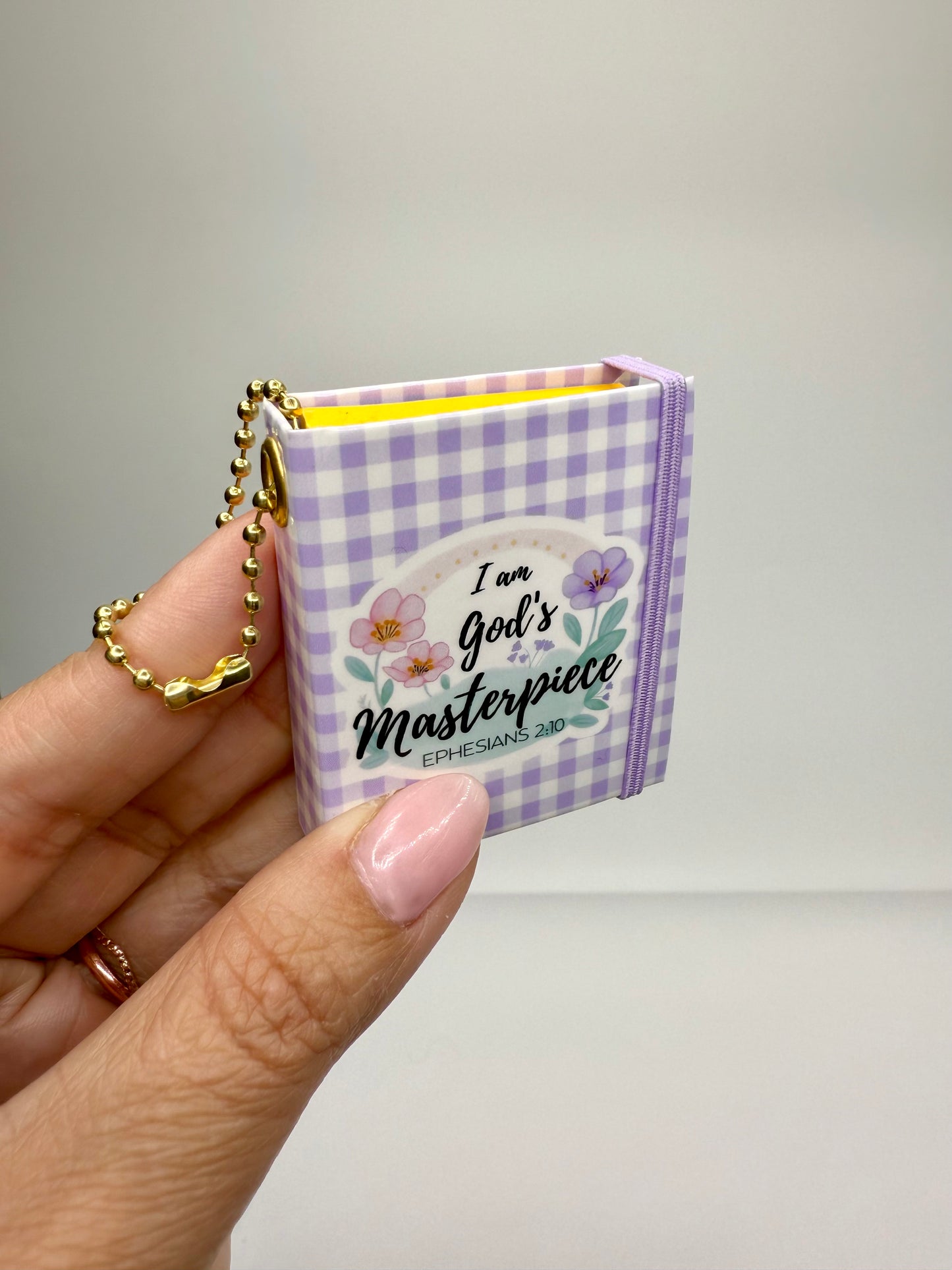 Stick Notes Keychain I am God's masterpiece