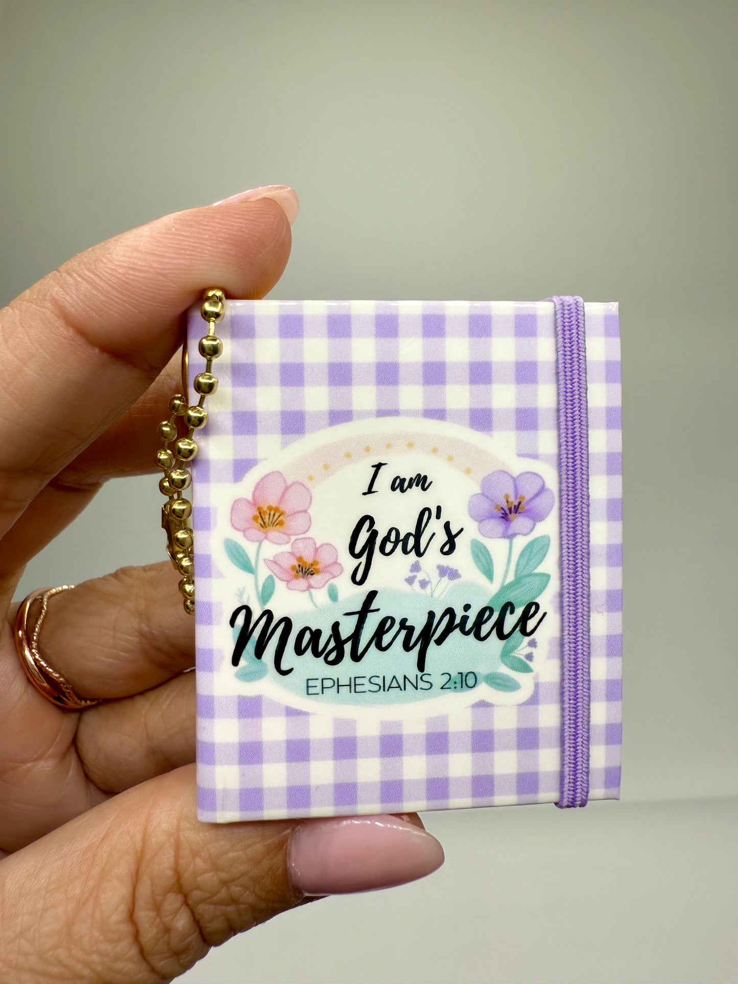 Stick Notes Keychain I am God's masterpiece
