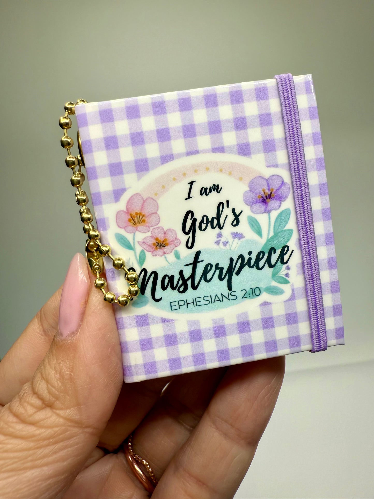 Stick Notes Keychain I am God's masterpiece
