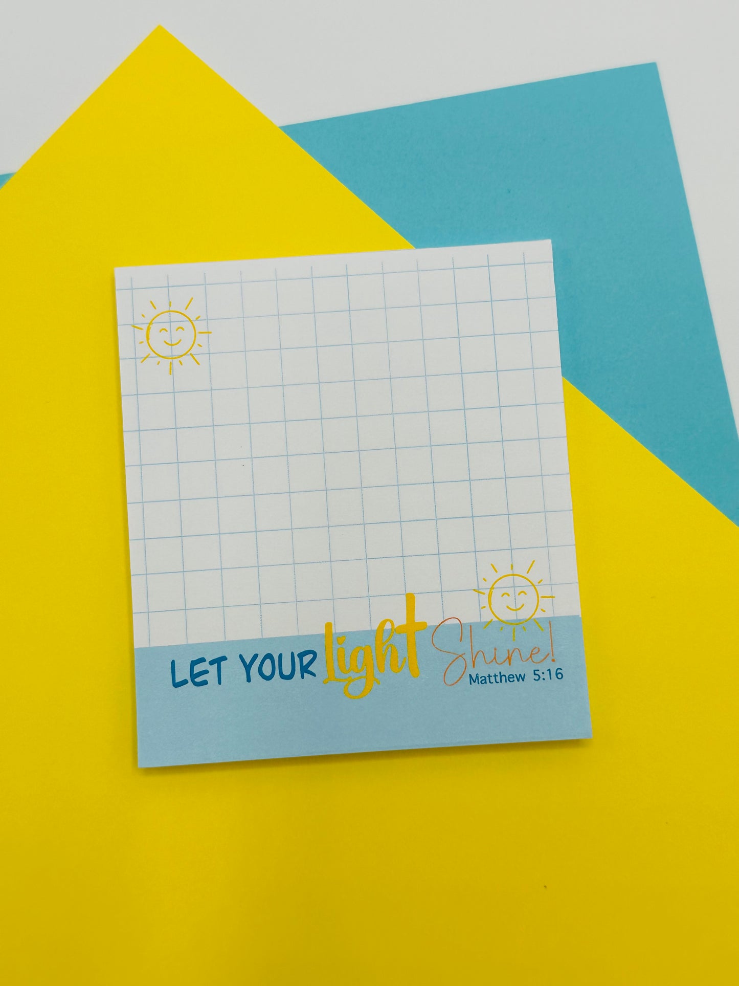 Notepad Let your light shine Bible Verse