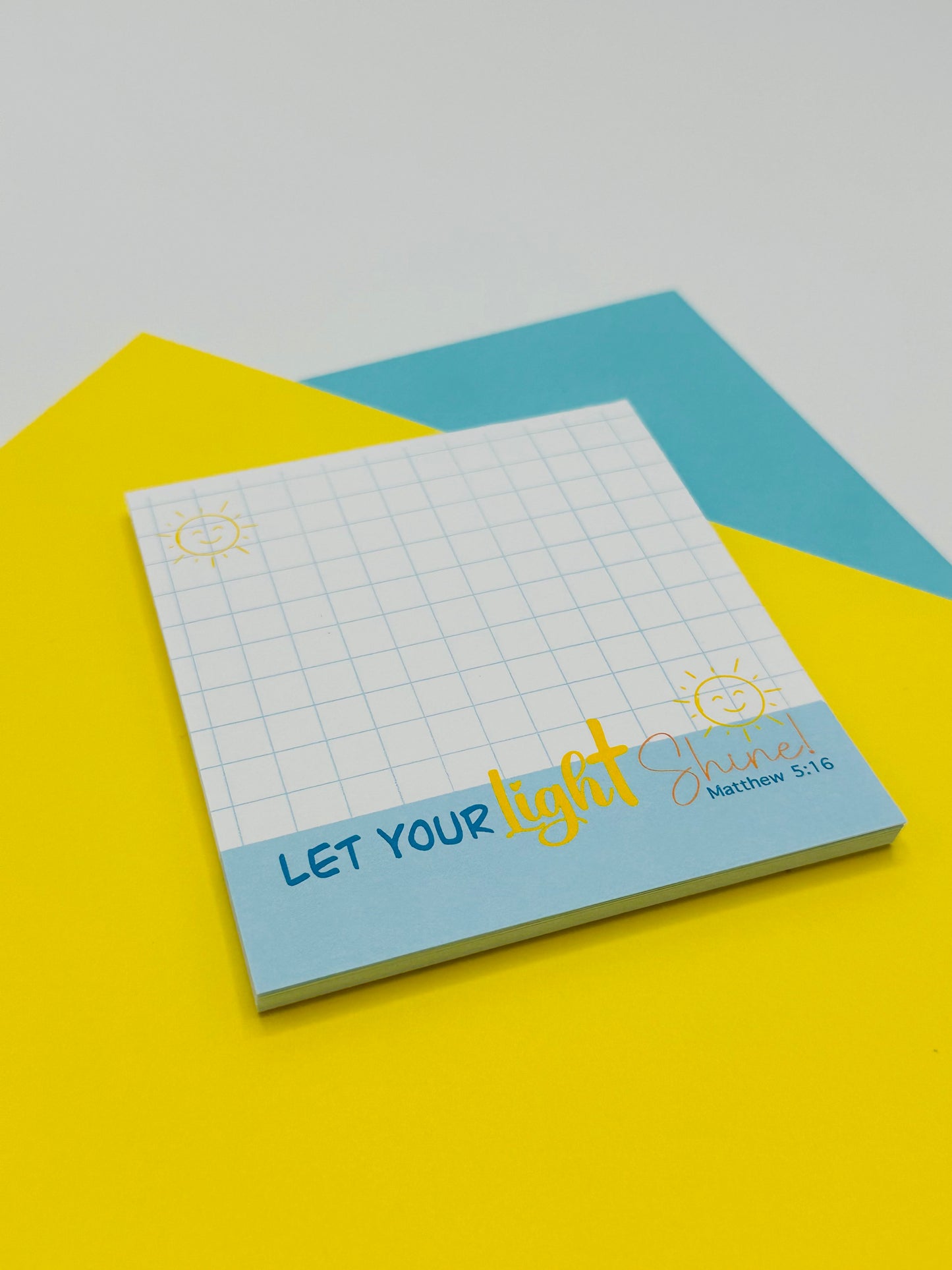 Notepad Let your light shine Bible Verse