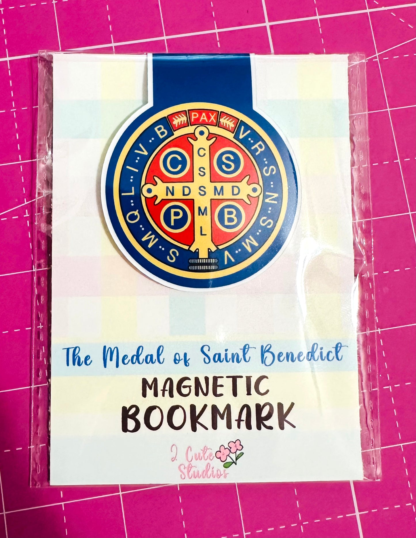 Magnetic Bookmark Saint Benedict Medal (color)