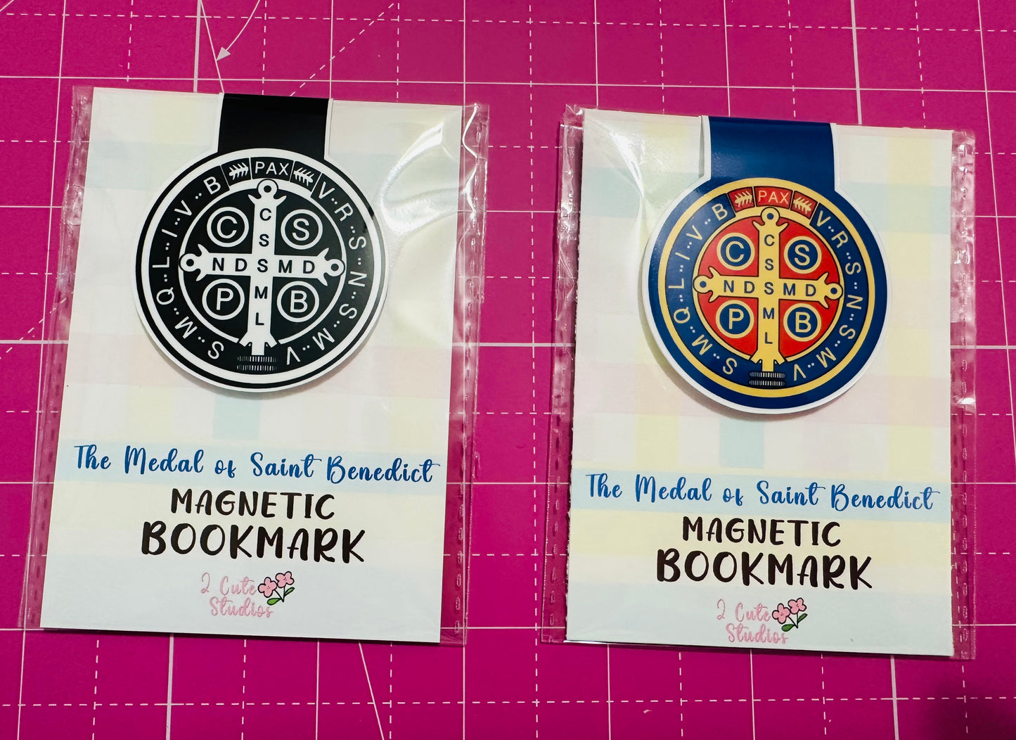 Magnetic Bookmark Saint Benedict Medal (color)