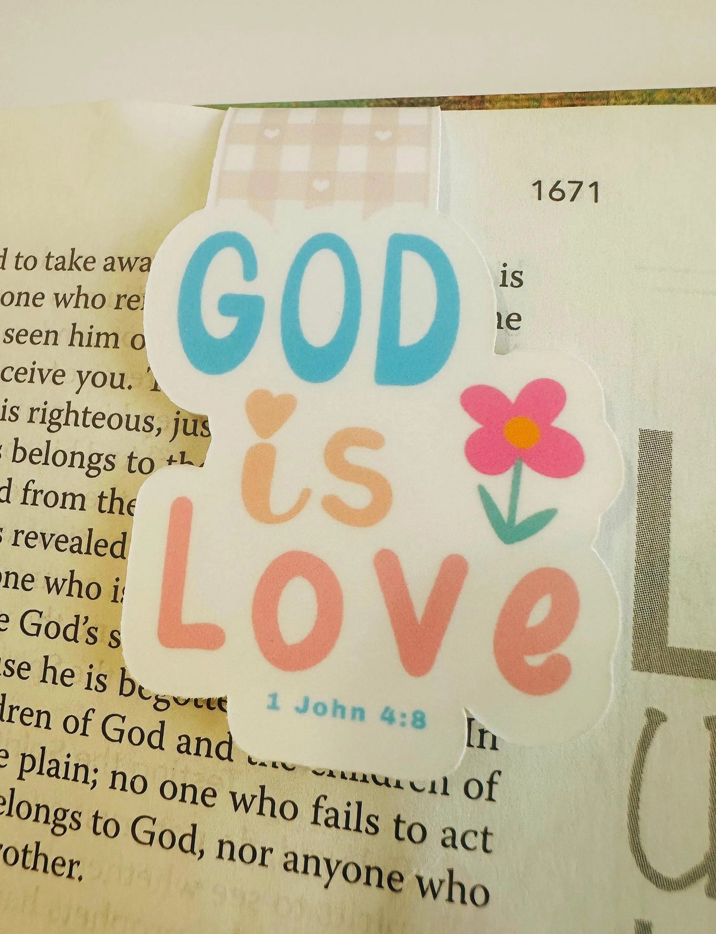Magnetic Bookmark God is love