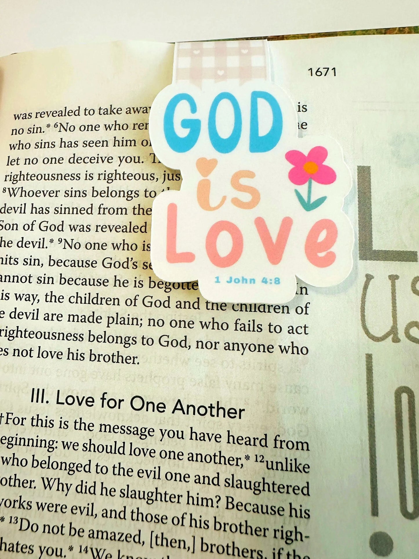 Magnetic Bookmark God is love