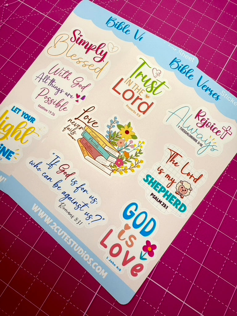 Bible verses 1 Sticker sheet planner Christian sticker Stationery for scrapbook Planner Bullet catholic stickers