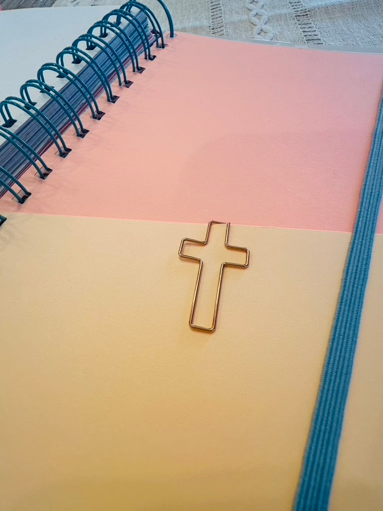 Cross Paperclip  Small Rose Gold