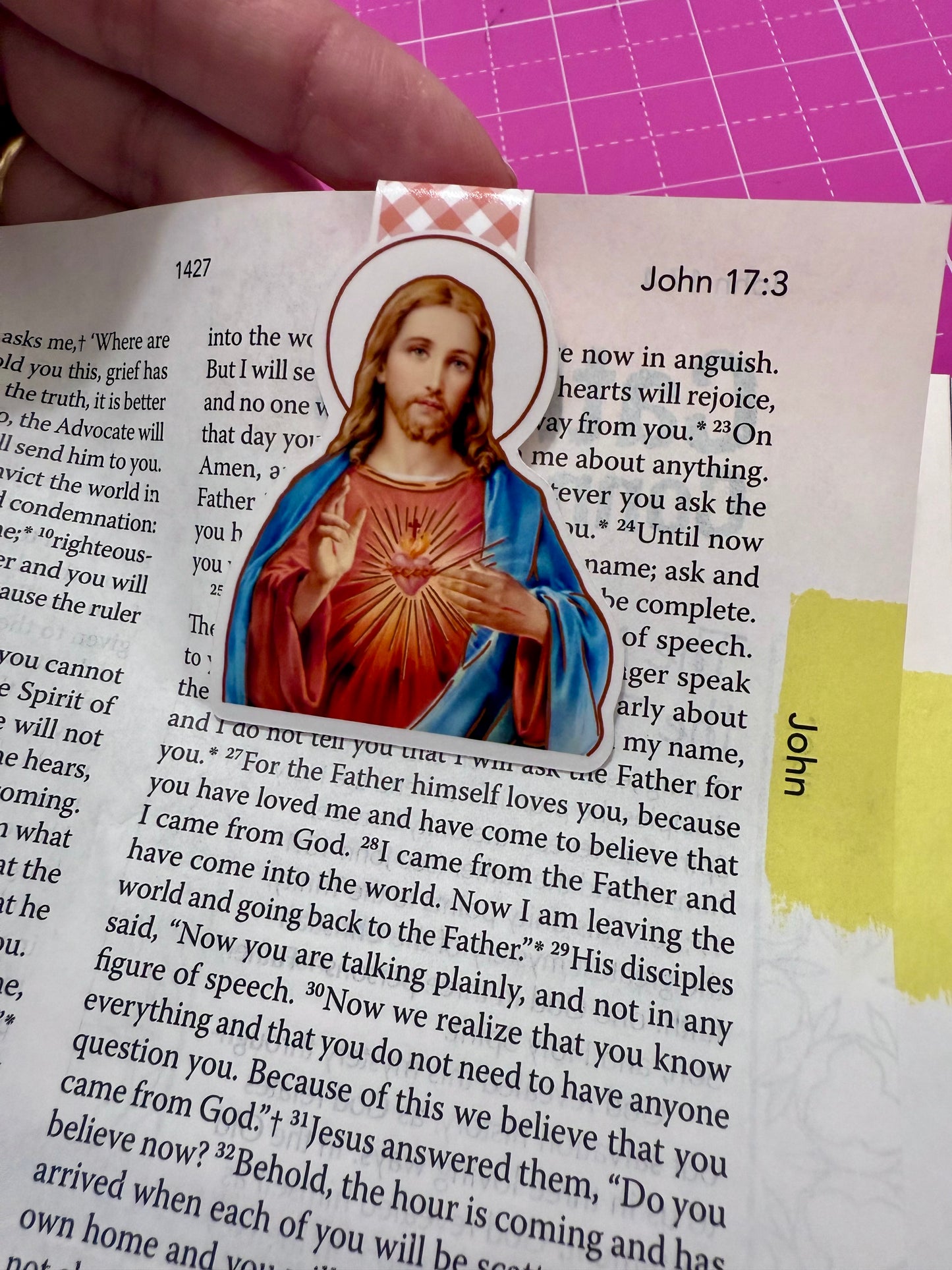 Sacred Heart of Jesus Magnetic Bookmark catholic bookmark inspirational