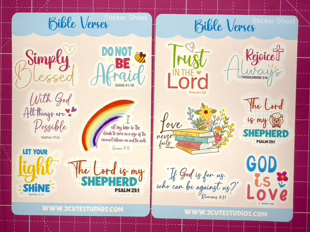 Bible verses 1 Sticker sheet planner Christian sticker Stationery for scrapbook Planner Bullet catholic stickers