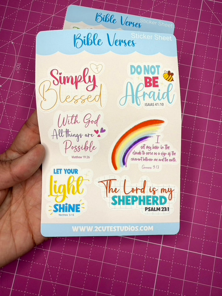 Bible verses 1 Sticker sheet planner Christian sticker Stationery for scrapbook Planner Bullet catholic stickers