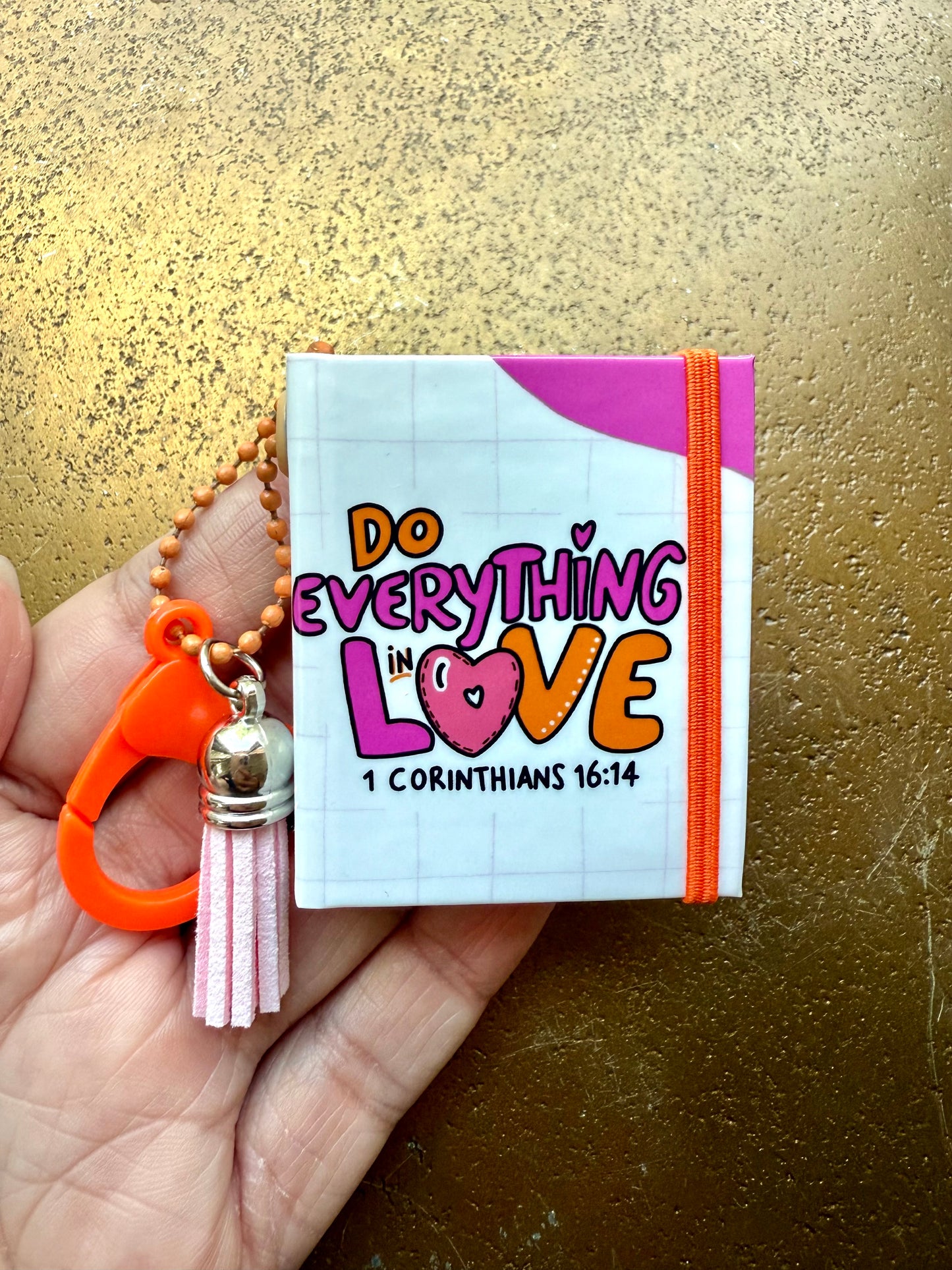 Stick Notes Keychain Do everything in LOVE Inspirational Bible Verse note Catholic Stick Note Christian