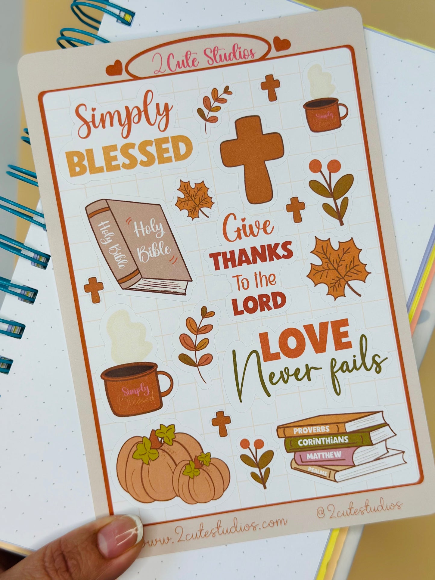 Fall Sticker sheet planner Cute Autumn Stationery for scrapbook cute Pumpkin stickers for cozy station Planner Bullet Journaling