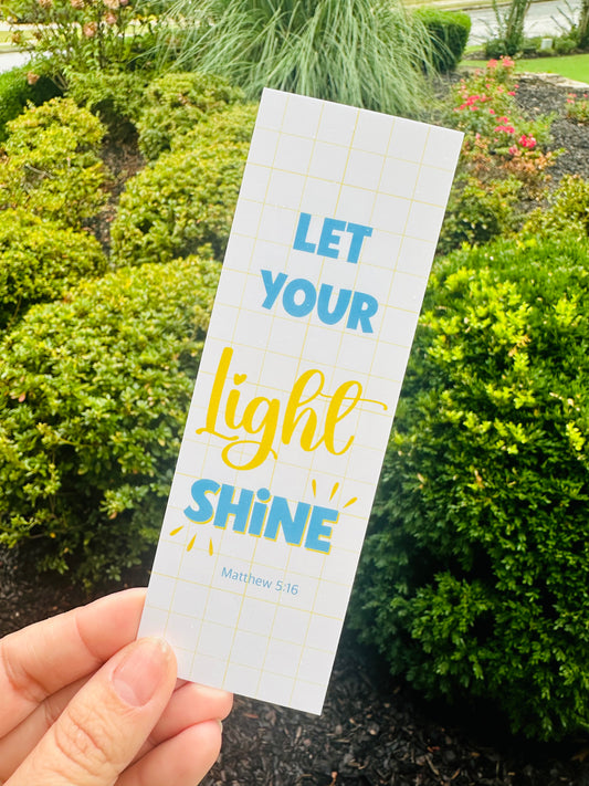 Bookmark Let your Light Shine Inspirational bookmark quotes Christian bookmark Catholic for book lovers