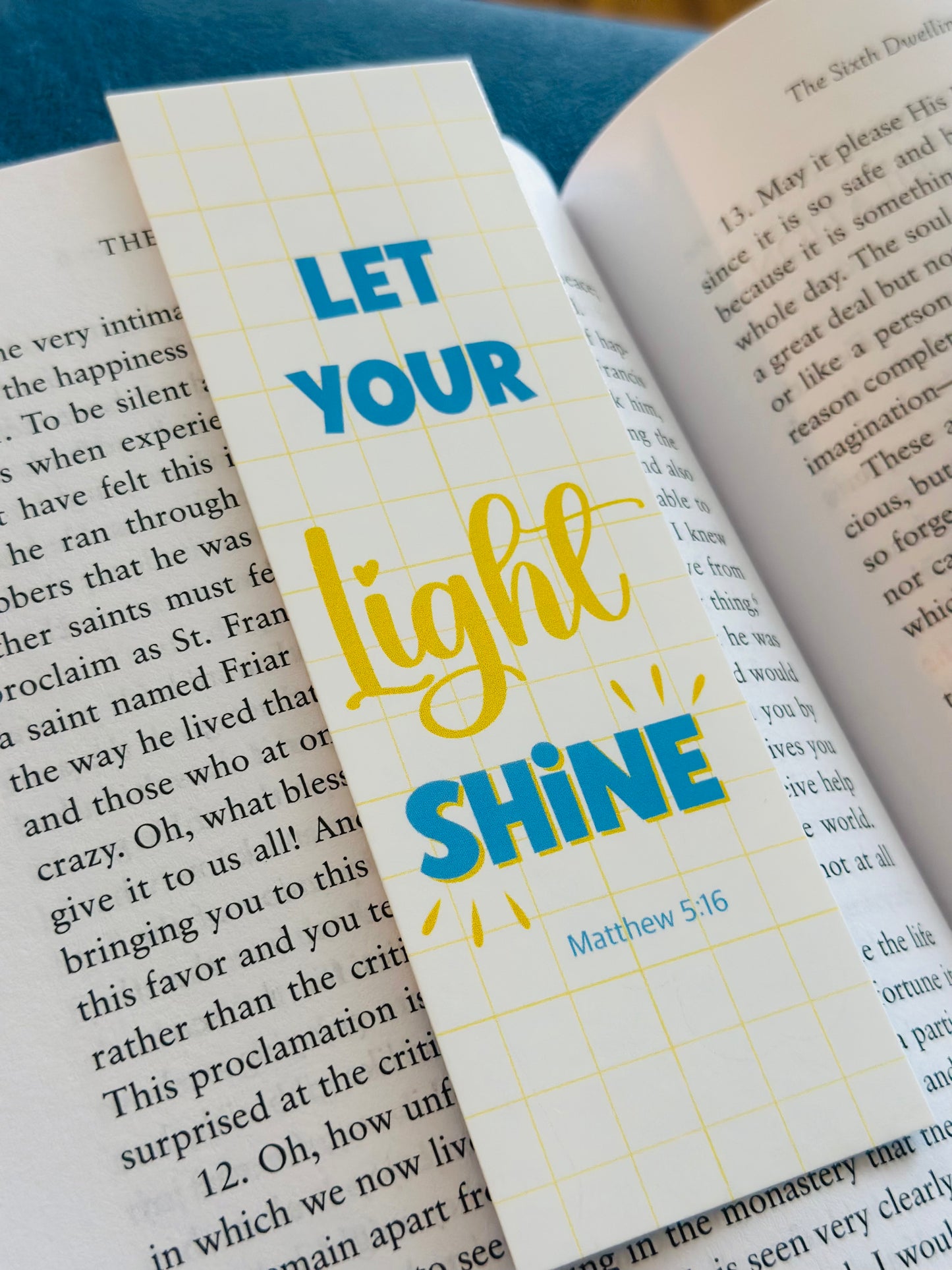 Bookmark Let your Light Shine Inspirational bookmark quotes Christian bookmark Catholic for book lovers