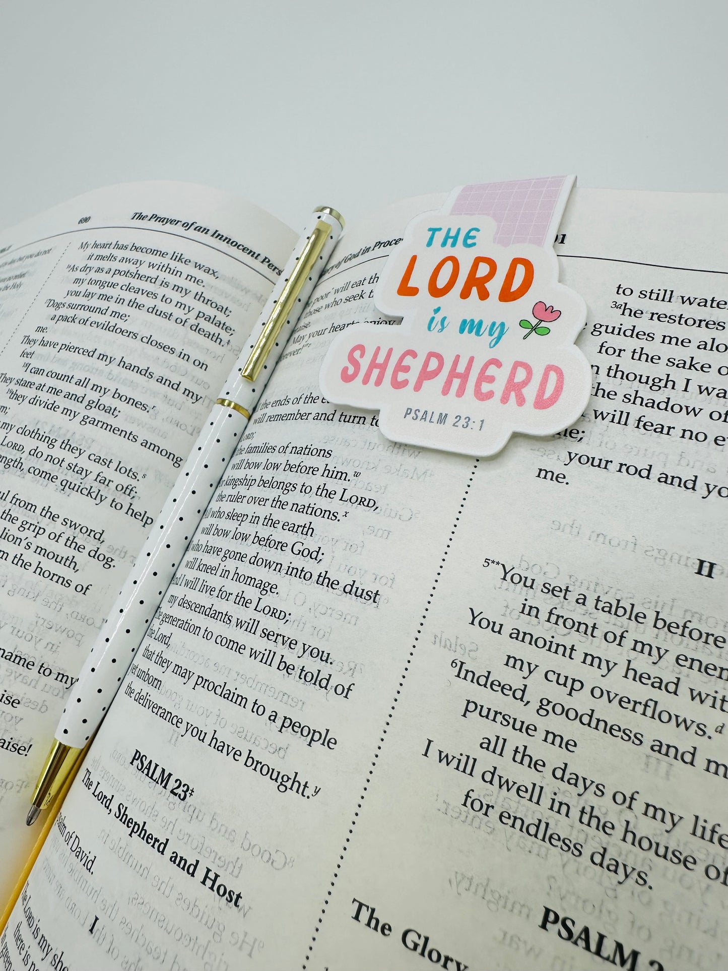 Magnetic Bookmark The Lord is my shepherd magnetic bookmark cute magnetic bookmark catholic bookmark inspirational Christian