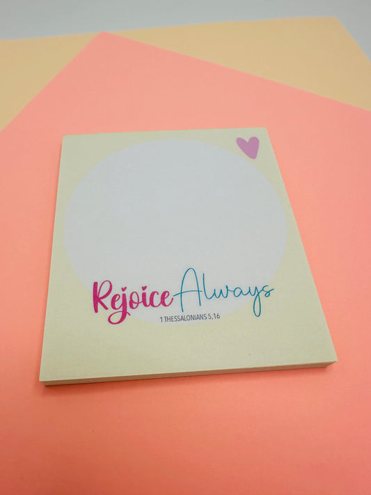 Notepad "Rejoice Always"