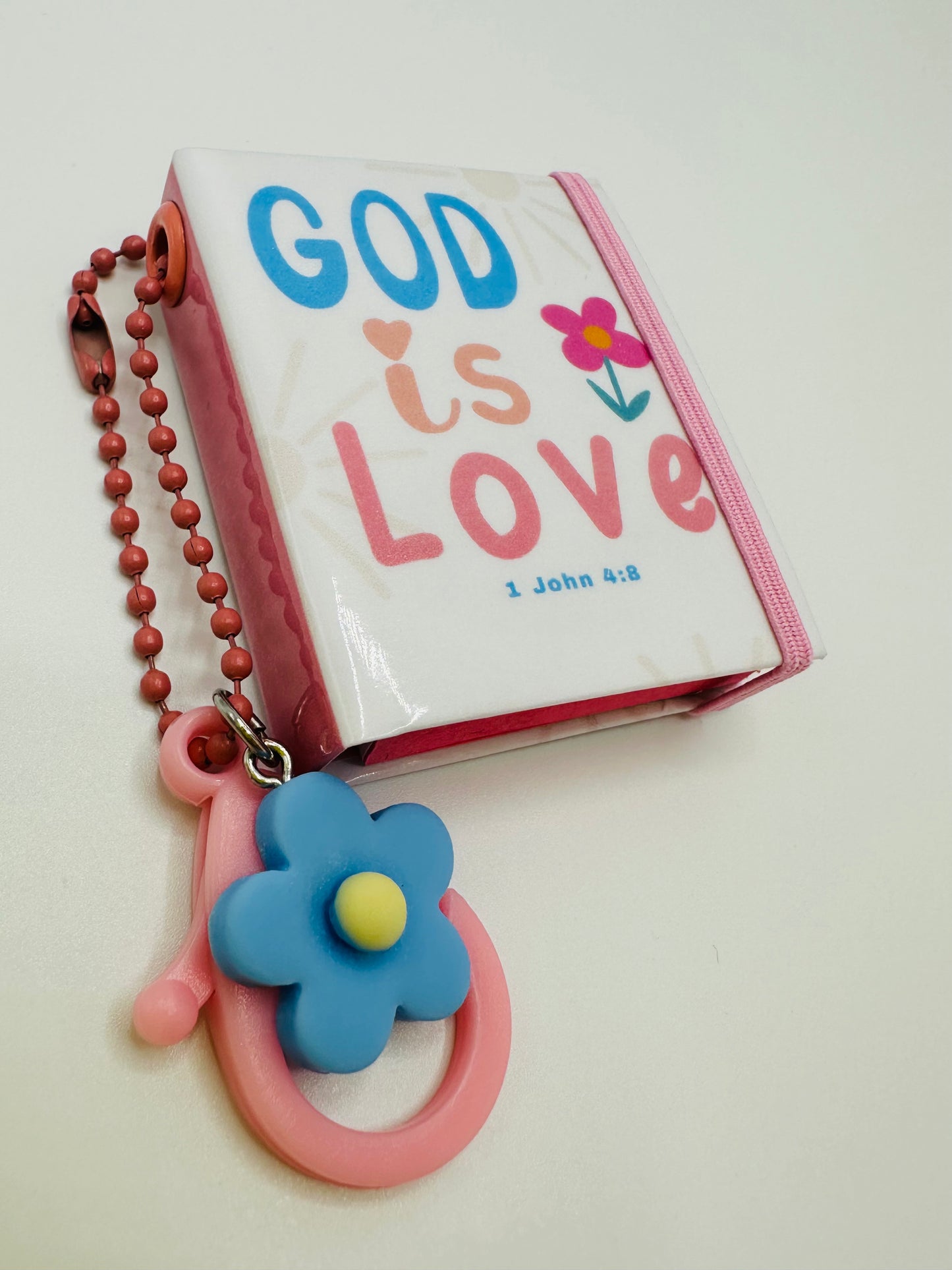 Stick Notes Keychain God is love Post it cute inspirational sticky note Catholic Stick Notes Christian pink