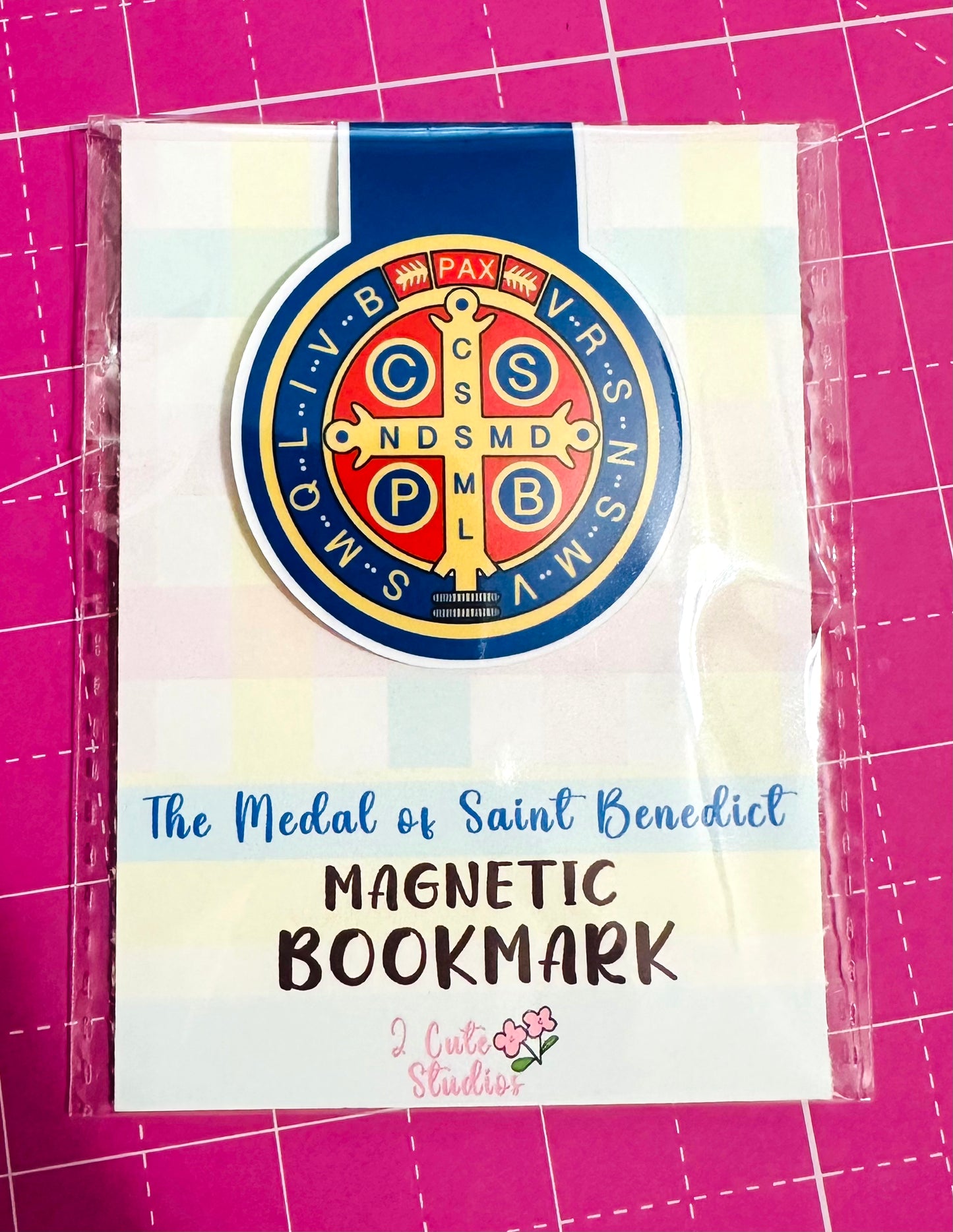 Magnetic Bookmark Saint Benedict Medal magnetic bookmark cute magnetic bookmark catholic bookmark inspirational Christian