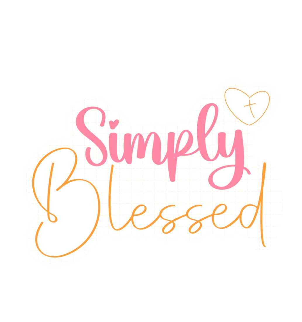 Sticker: “Simply Blessed”