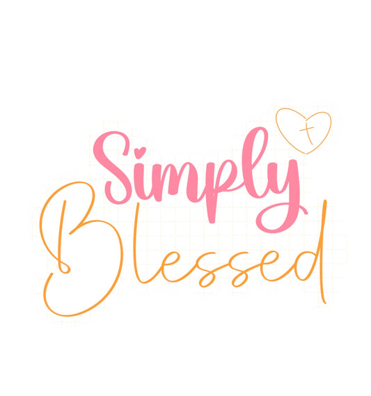 Sticker: “Simply Blessed”