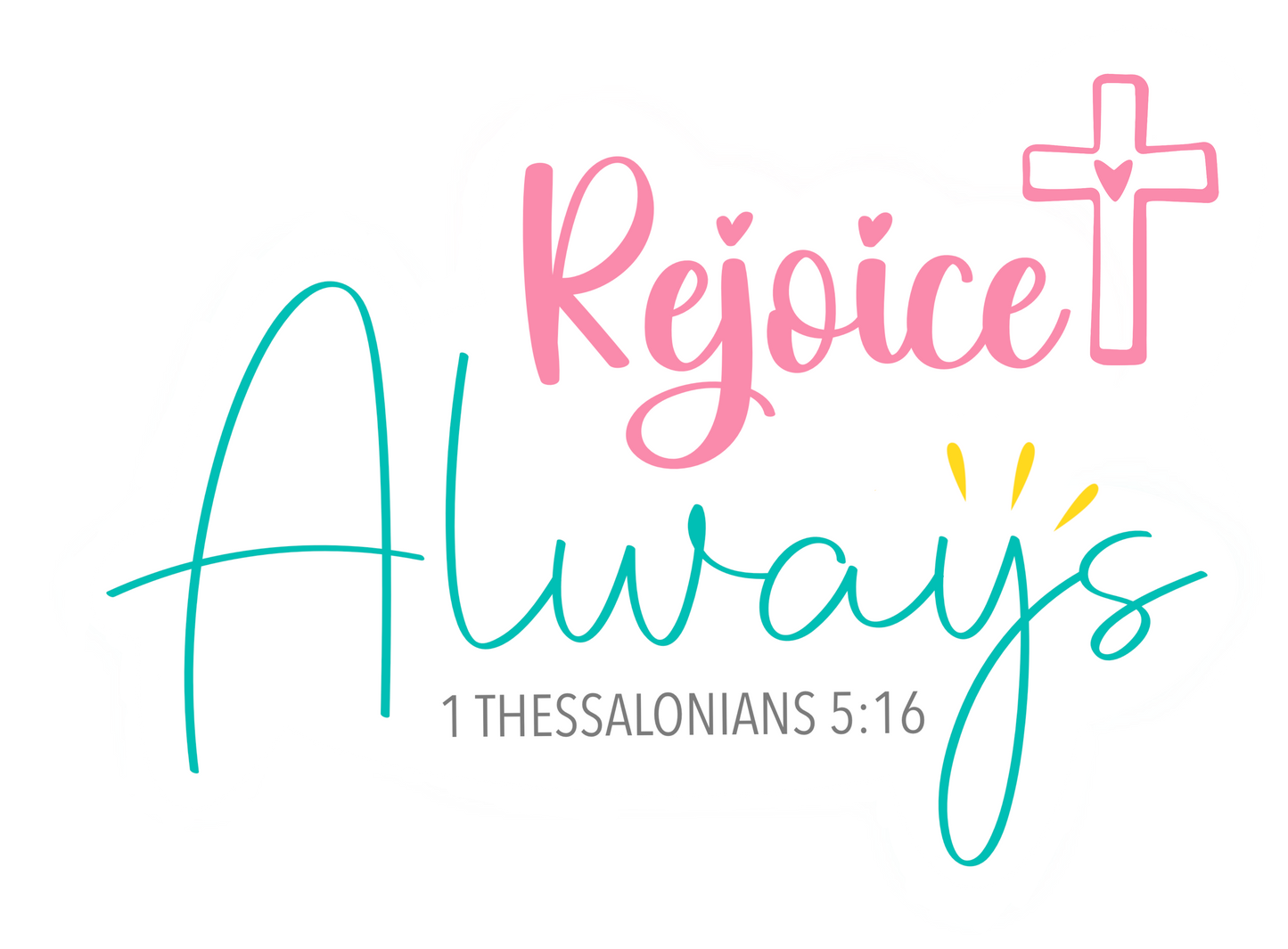 Sticker: “Rejoice Always”