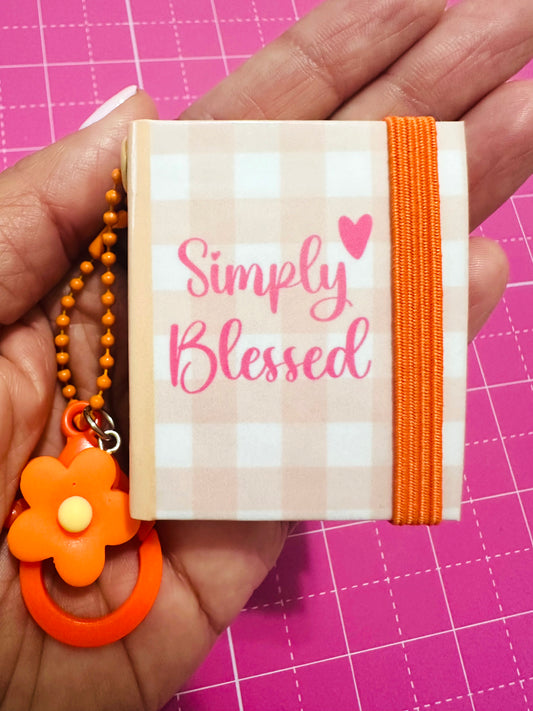 Stick Notes Keychain "Simply Blessed"